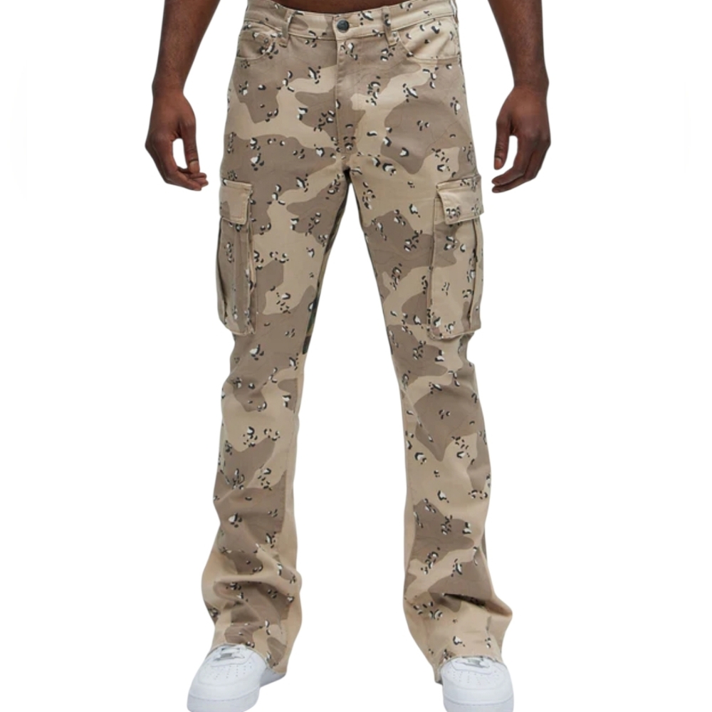 NOVA MEN Commando Cargo Twill Flared Pants